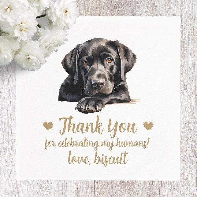 Dog Wedding Cocktail Napkins Serviette (Von Creator hochgeladen)