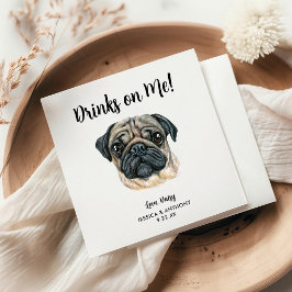 Dog Wedding Cocktail Napkins Serviette