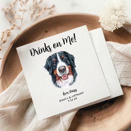 Dog Wedding Cocktail Napkins Serviette