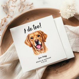 Dog Wedding Cocktail Napkins Serviette