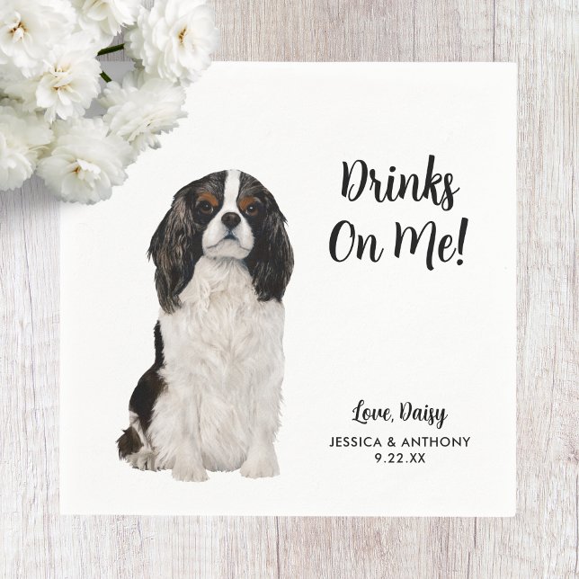 Dog Wedding Cocktail Napkins Serviette (Von Creator hochgeladen)
