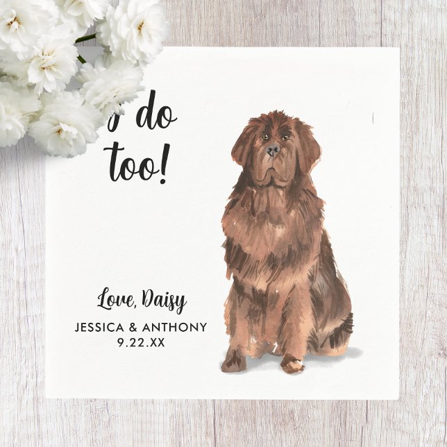 Dog Wedding Cocktail Napkins Serviette (Von Creator hochgeladen)