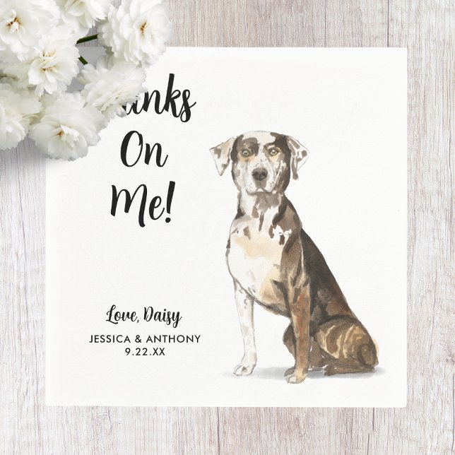 Dog Wedding Cocktail Napkins Serviette (Von Creator hochgeladen)