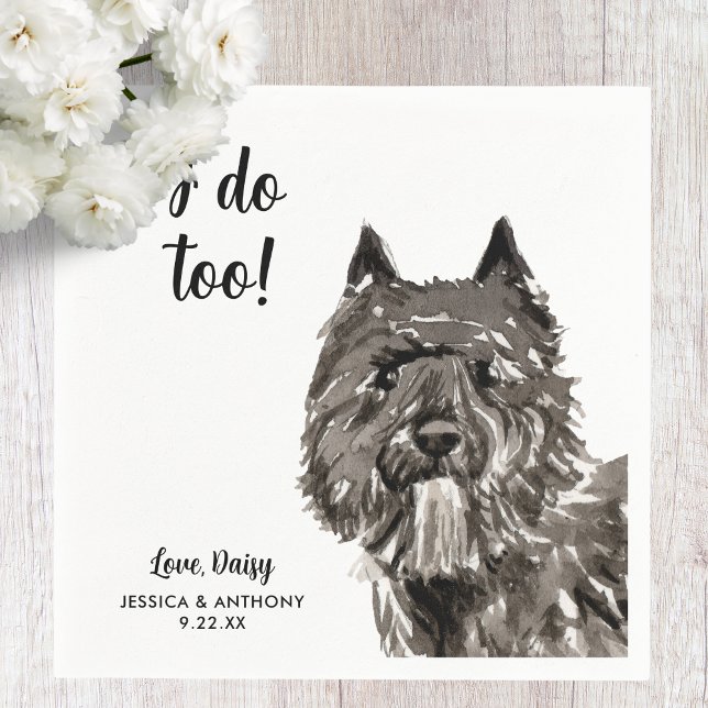 Dog Wedding Cocktail Napkins Serviette (Von Creator hochgeladen)
