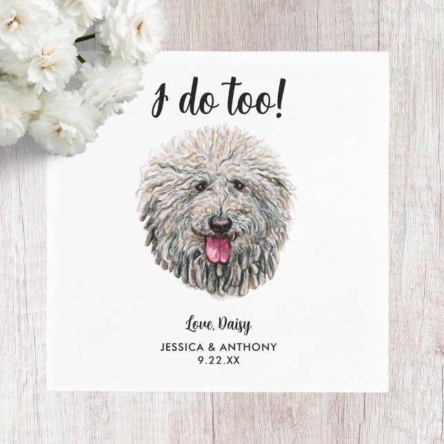 Dog Wedding Cocktail Napkins Serviette (Von Creator hochgeladen)