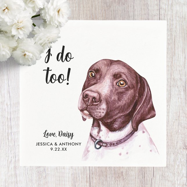 Dog Wedding Cocktail Napkins Serviette (Von Creator hochgeladen)