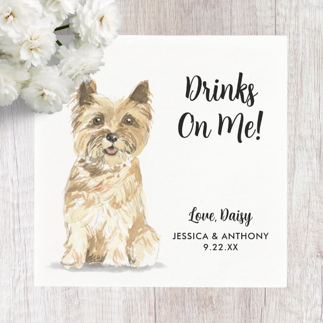 Dog Wedding Cocktail Napkins Serviette (Von Creator hochgeladen)