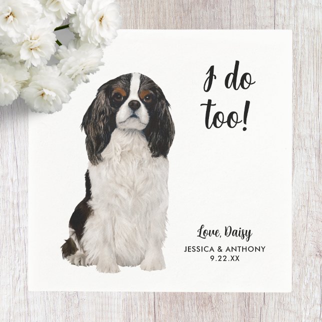 Dog Wedding Cocktail Napkins Serviette (Von Creator hochgeladen)