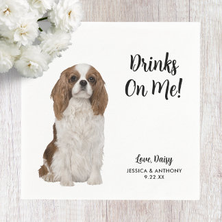 Dog Wedding Cocktail Napkins Serviette