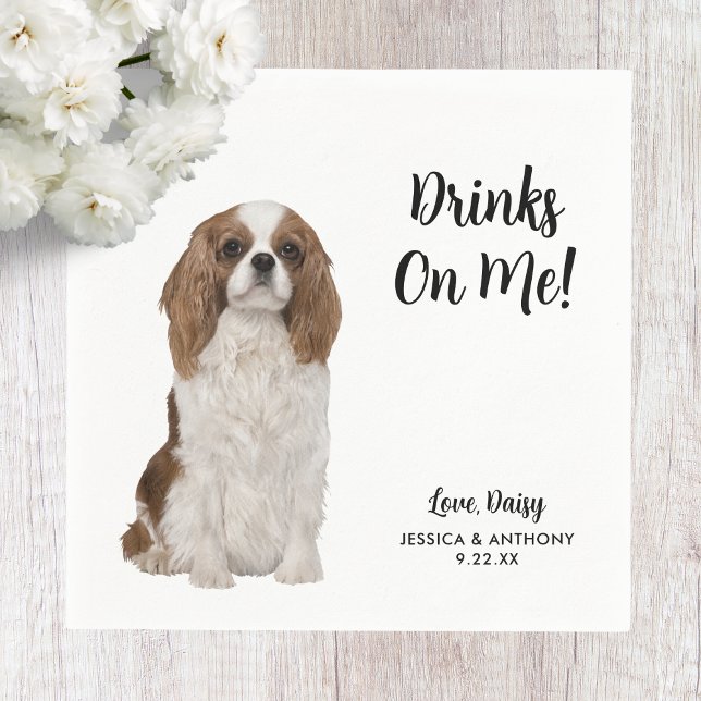 Dog Wedding Cocktail Napkins Serviette (Von Creator hochgeladen)