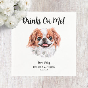 Dog Wedding Cocktail Napkins Serviette