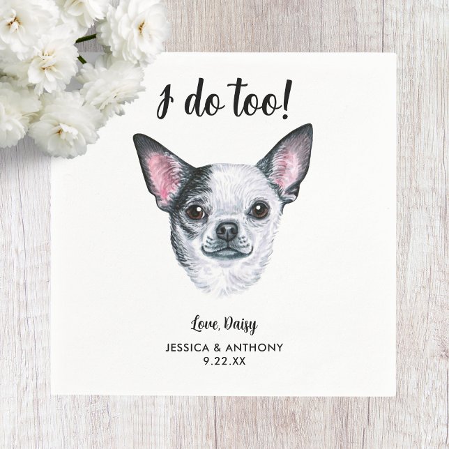 Dog Wedding Cocktail Napkins Serviette (Von Creator hochgeladen)