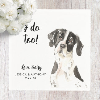 Dog Wedding Cocktail Napkins Serviette