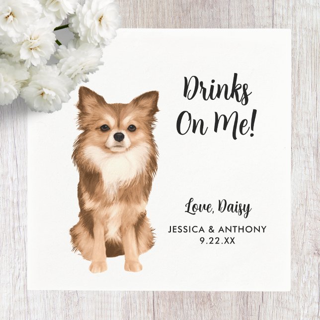 Dog Wedding Cocktail Napkins Serviette (Von Creator hochgeladen)