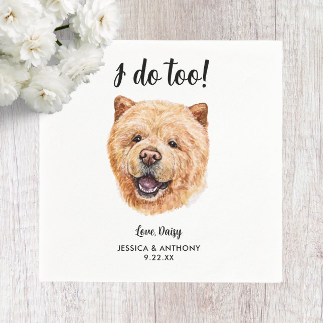 Dog Wedding Cocktail Napkins Serviette (Von Creator hochgeladen)