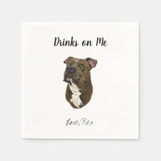 Dog Wedding Cocktail Napkins Serviette