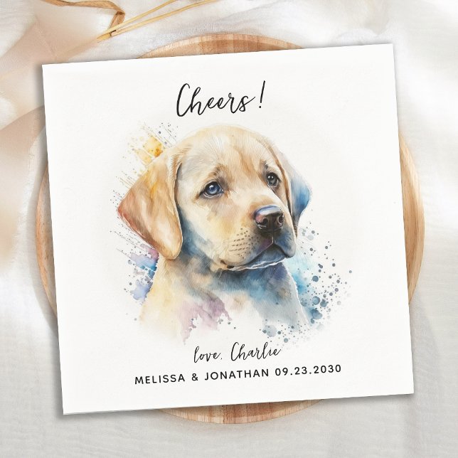 Dog Wedding Cocktail Serviette (Von Creator hochgeladen)