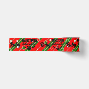 Dog Welpe Paw Adorable Add Name Weihnachtsband Ripsband