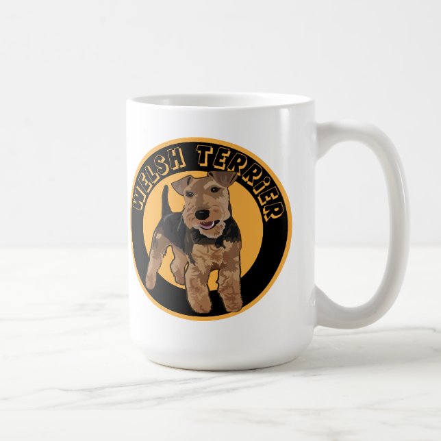 Dog Welsh Terrier Kaffeetasse (Rechts)