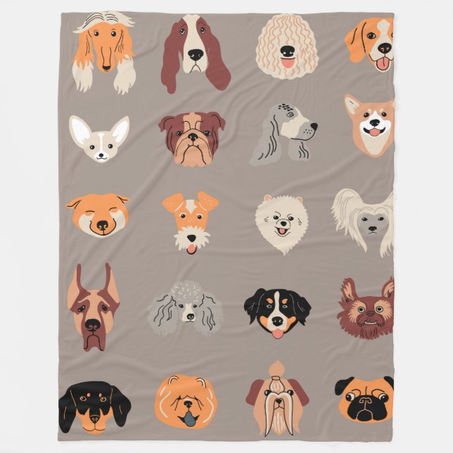 Dog Who 60x80 Fleece Blanket (Vorderseite)