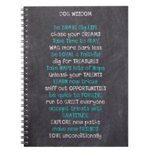 Dog Wisdom Inspiration Notebook Notizblock