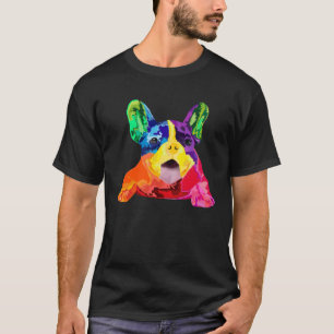 Dog Womens farbenfroh Coole französische Bulldog M T-Shirt