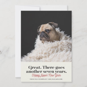 Dog Years New Year Foto Greeting Feiertagskarte