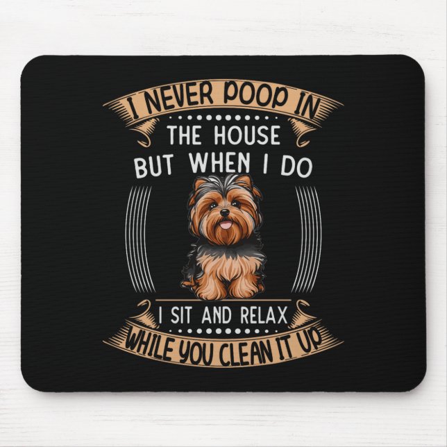 Dog Yorkie O Stuff Pet Dad Price Yorkieo Pupes Com Mousepad (Vorne)