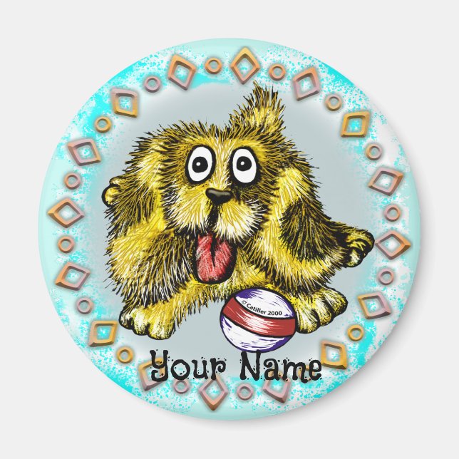 Dog zur Wiedergabe Magnet (Vorne)