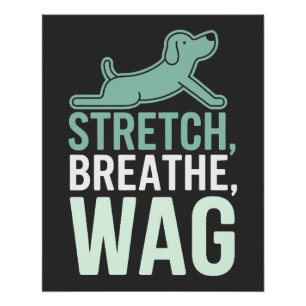 Doga Hund Yoga Haustier Wellness Achtsames Stretch Poster