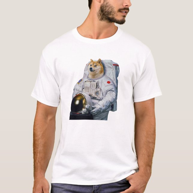 Doge Astronaut zum Mond T-Shirt (Vorderseite)
