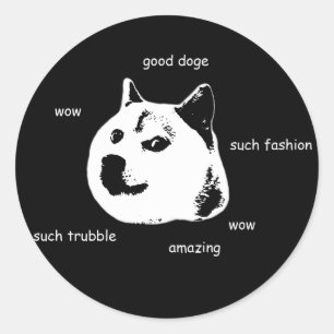 Doge-Aufkleber Runder Aufkleber