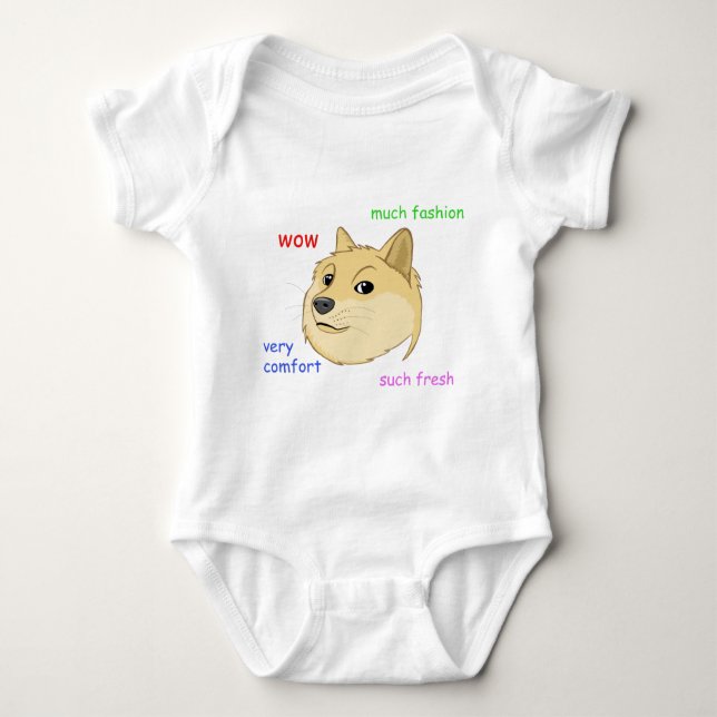 Doge Baby Strampler (Vorderseite)