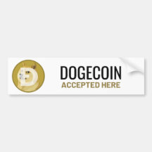 Doge Coin akzeptiert hier Fensteraufkleber Decal