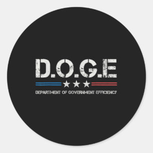 Doge D.o.g. Department of Government Efficiency Runder Aufkleber