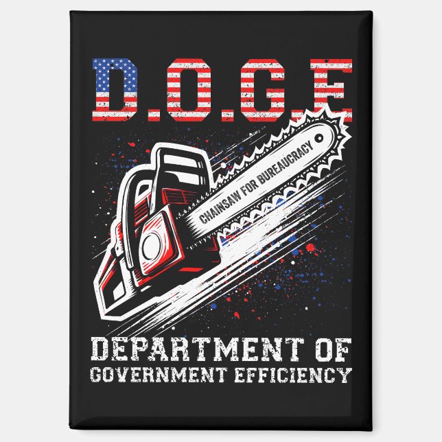 DOGE Department of Government Efficiency Magnet (Vorderseite)