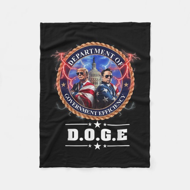 Doge Department of Government Efficiency Trump 47  Fleecedecke (Vorderseite)