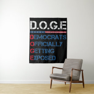 DOGE Department of Government Efficiency Wandteppich