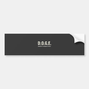 Doge Dog des Ministeriums für Regierungseffizienz Autoaufkleber