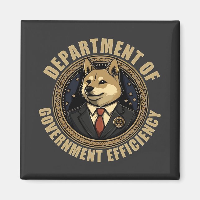 Doge Dog des Ministeriums für Regierungseffizienz Magnet (Vorne)