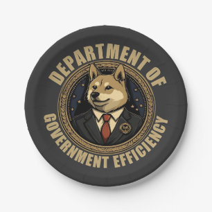 Doge Dog des Ministeriums für Regierungseffizienz Pappteller