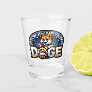 Doge Dog des Ministeriums für Regierungseffizienz Schnapsglas
