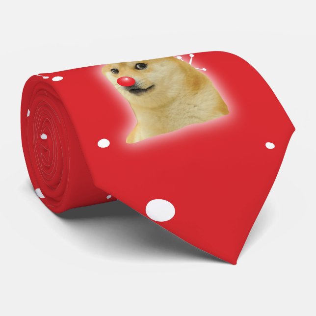 Doge Dogright Doggo Dog Christmas Meme Card red Krawatte (Gerollt)