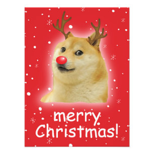 Doge Dogright Doggo Hund Weihnachten Meme Karte ro Fotodruck