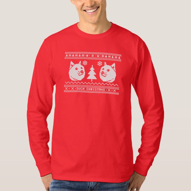 DOGE-HÄSSLICHES WEIHNACHTSstrickjacke-MUSTER T-Shirt (Vorderseite)