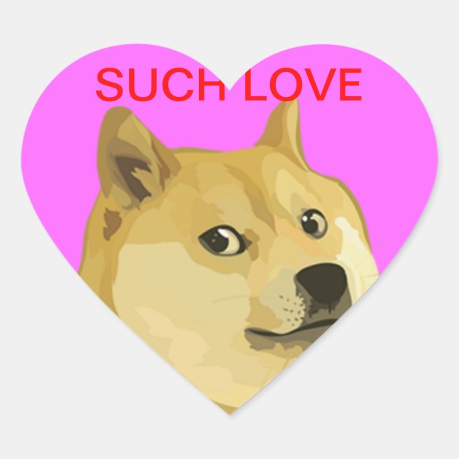 Doge Heart Stickers (Vorderseite)