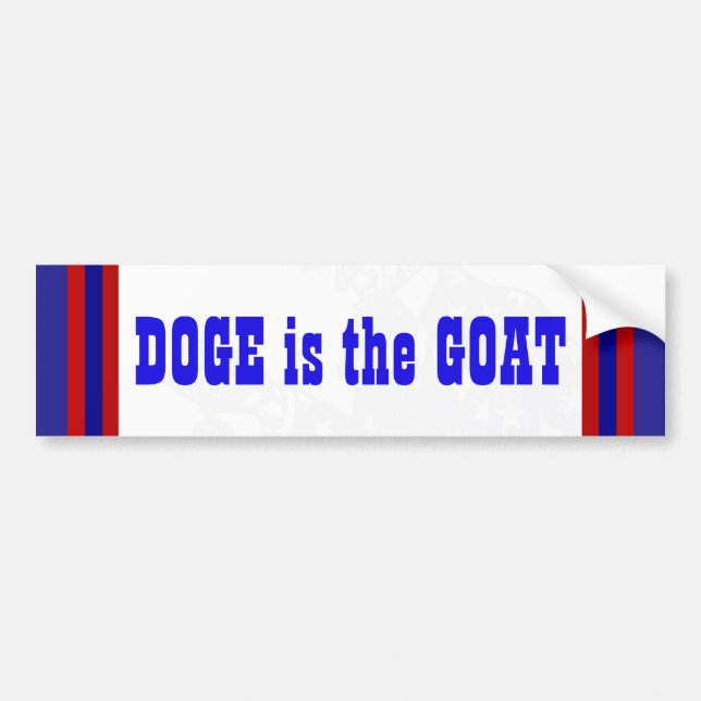 DOGE ist das Beste GOAT-Konzept der öffentlichen E Autoaufkleber (Vorne)