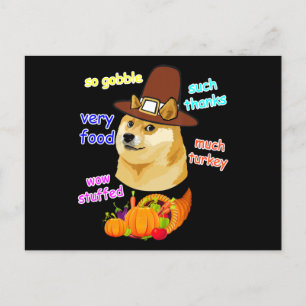 Doge-Meme Kinder Erntedankfest Shiba Inu Doge-Meme Einladungspostkarte