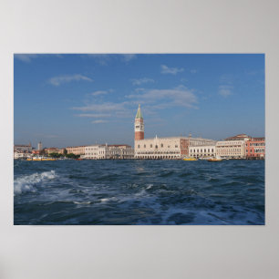 Doge Palace aus der Lagune Poster