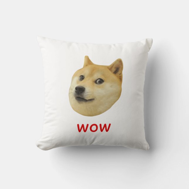 Doge sehr wow viel Hund solches Shiba Shibe Inu Kissen (Vorderseite)